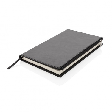 Logotrade promotional giveaway image of: Swiss Peak A5 PU notebook with zipper pocket